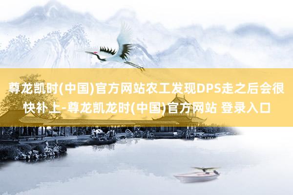 尊龙凯时(中国)官方网站农工发现DPS走之后会很快补上-尊龙凯龙时(中国)官方网站 登录入口