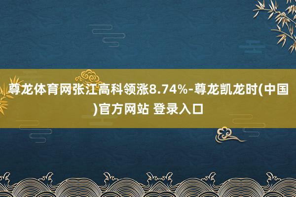 尊龙体育网张江高科领涨8.74%-尊龙凯龙时(中国)官方网站 登录入口