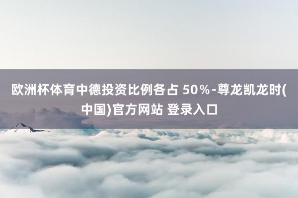 欧洲杯体育中德投资比例各占 50%-尊龙凯龙时(中国)官方网站 登录入口