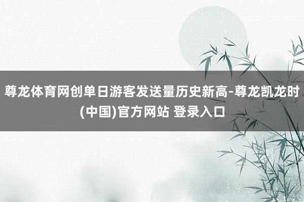 尊龙体育网创单日游客发送量历史新高-尊龙凯龙时(中国)官方网站 登录入口