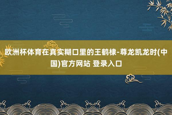 欧洲杯体育在真实糊口里的王鹤棣-尊龙凯龙时(中国)官方网站 登录入口