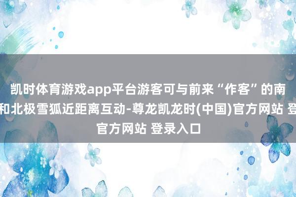 凯时体育游戏app平台游客可与前来“作客”的南极企鹅和北极雪狐近距离互动-尊龙凯龙时(中国)官方网站 登录入口