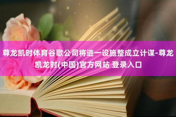 尊龙凯时体育谷歌公司将进一设施整成立计谋-尊龙凯龙时(中国)官方网站 登录入口