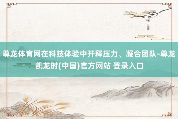 尊龙体育网在科技体验中开释压力、凝合团队-尊龙凯龙时(中国)官方网站 登录入口