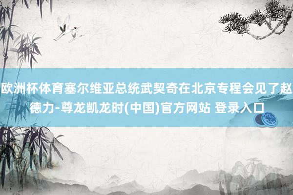 欧洲杯体育塞尔维亚总统武契奇在北京专程会见了赵德力-尊龙凯龙时(中国)官方网站 登录入口